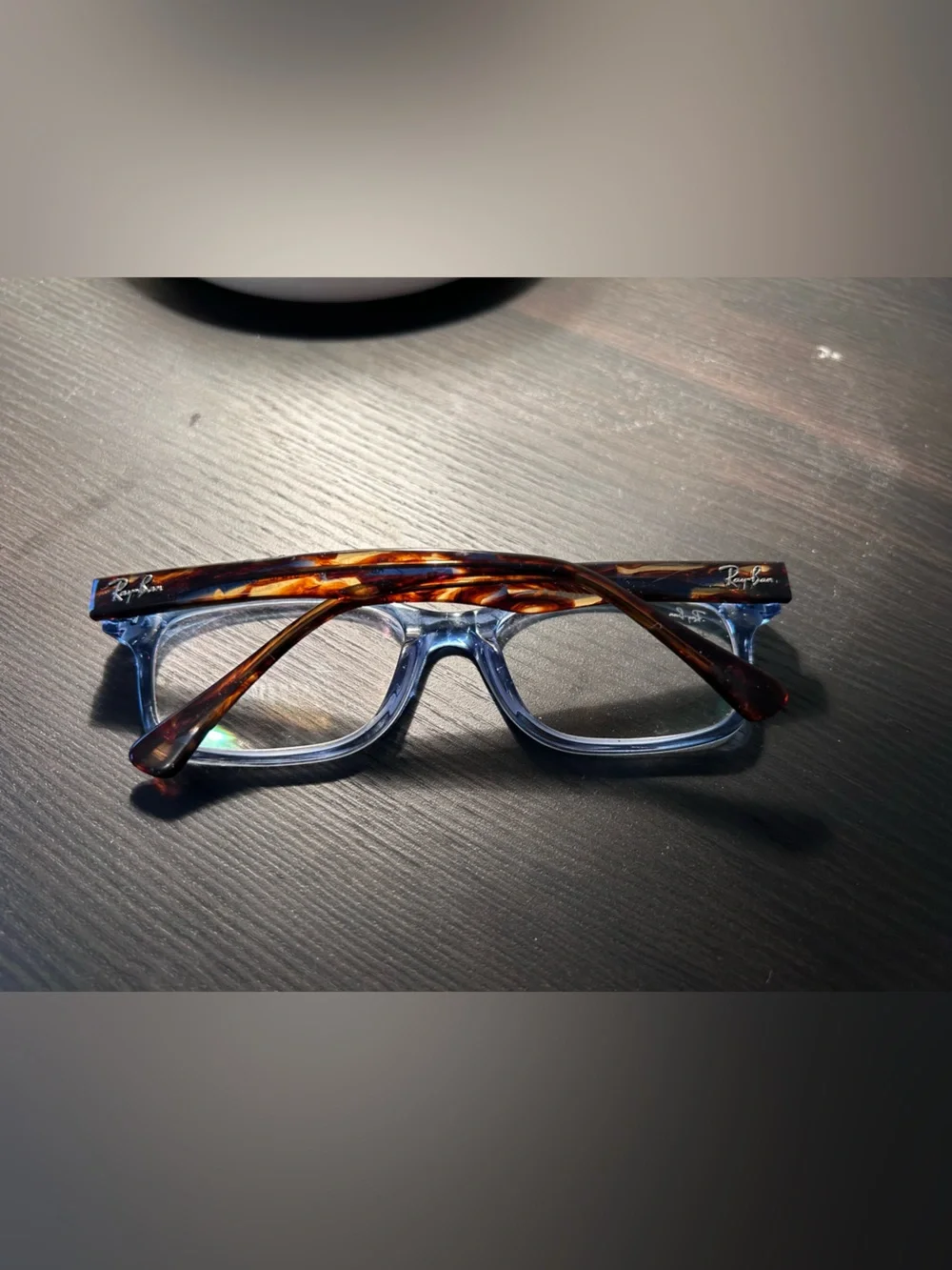 Ray-Ban Eyeglasses RB 5286 8024 Transparent Blue Square Frame 51[]18 135